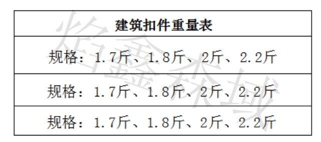 建筑扣件规格